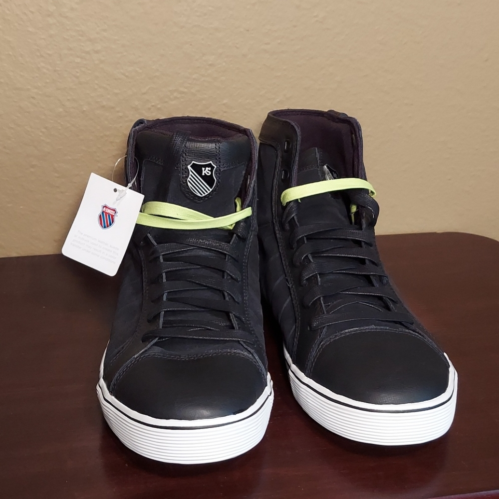 K Swiss Suede Black and white shoes.